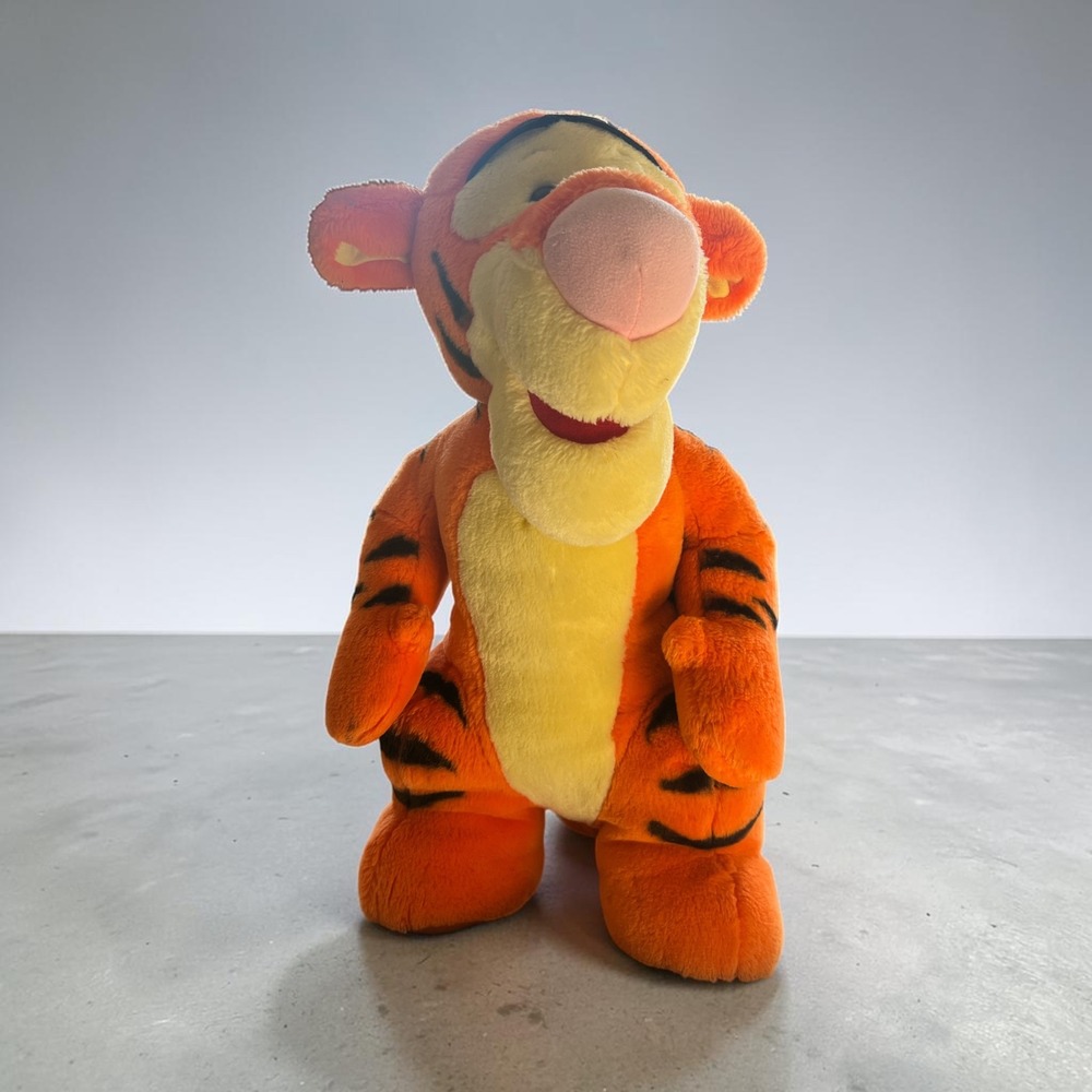 Vintage Disney Tigger Plush Mattel Arcotoys Orange Striped Tiger 20 Inch Stuffed